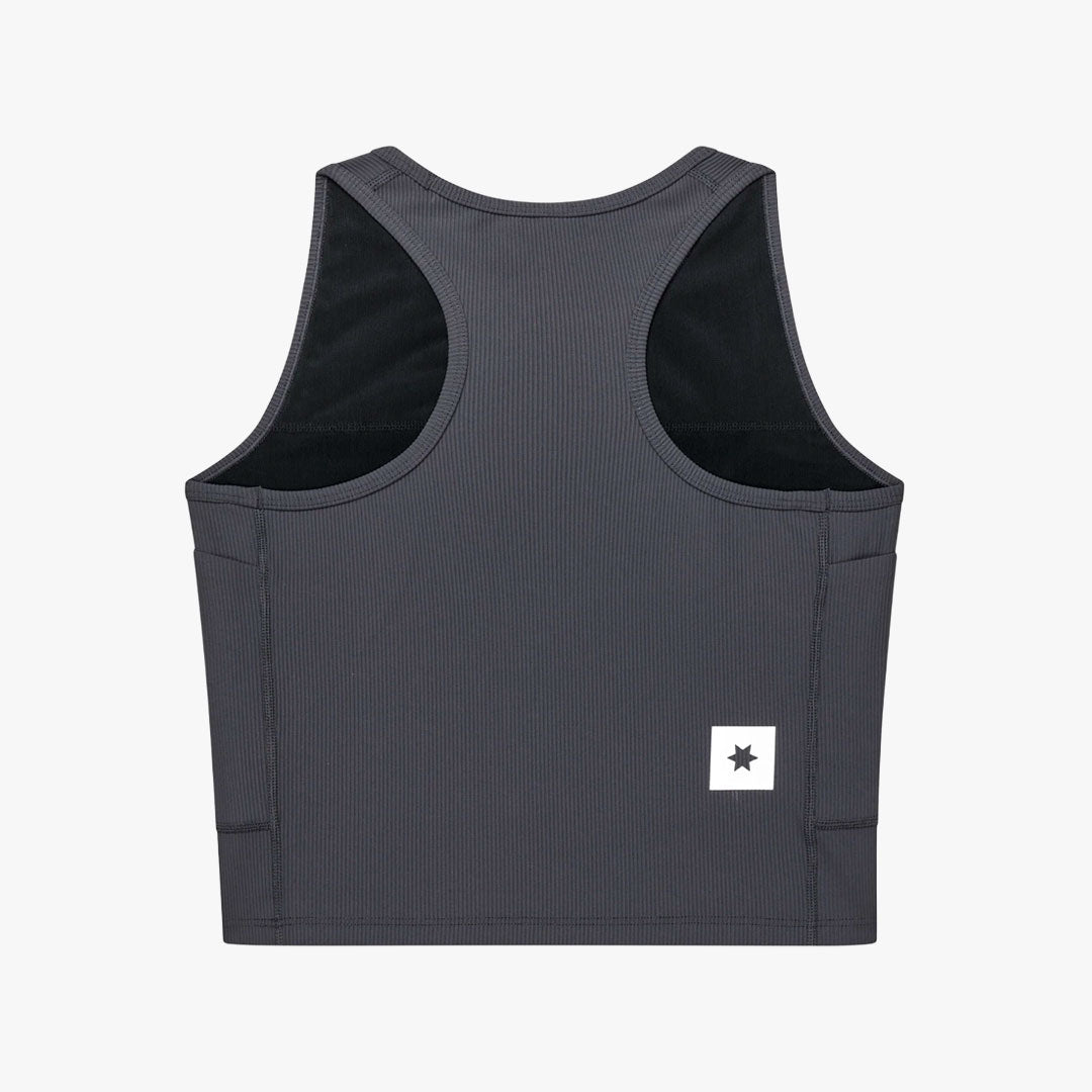 Top Saysky Combat Rib Crop W Grey