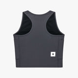 Top Saysky Combat Rib Crop W Grey