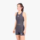 Top Saysky Combat Rib Crop W Grey