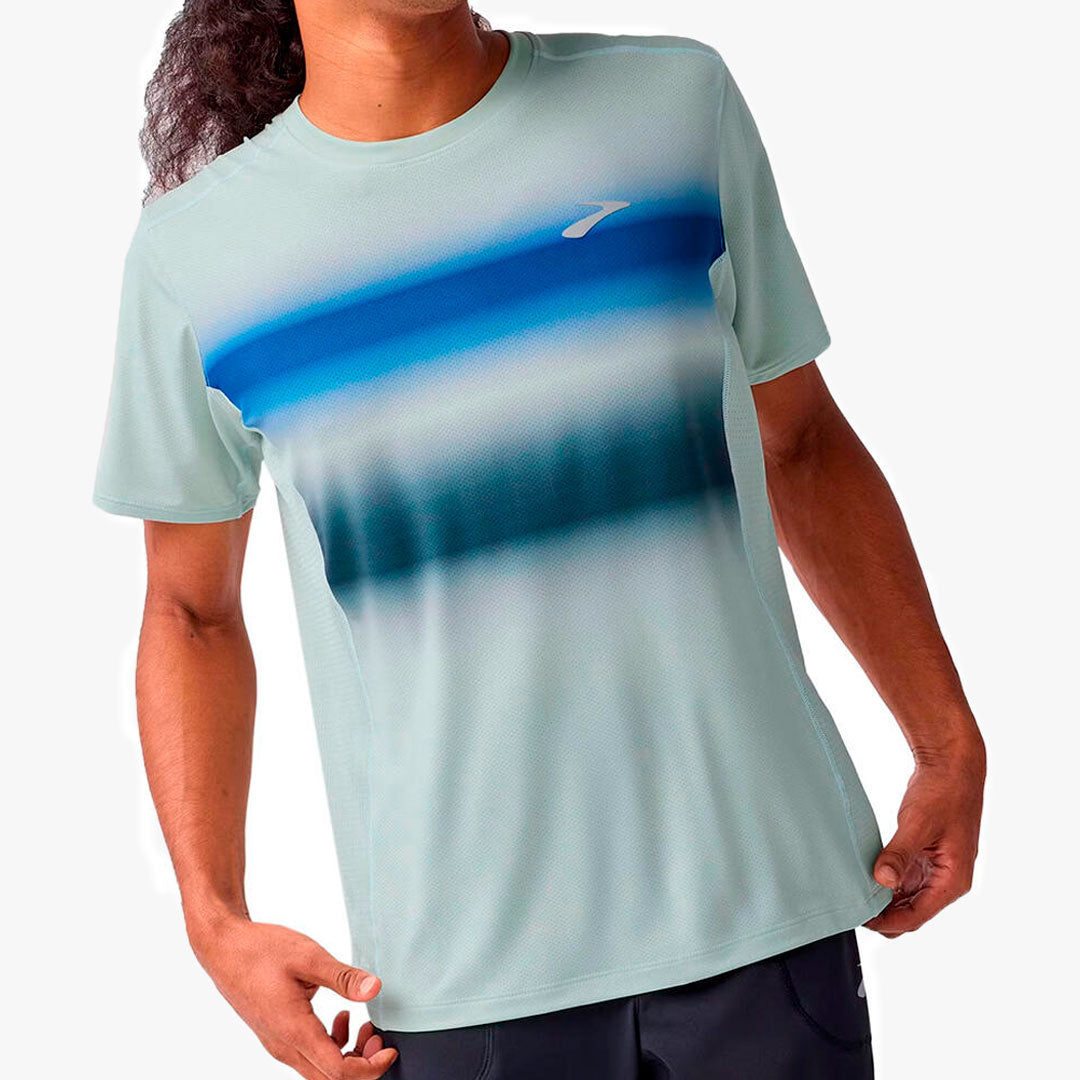 Camiseta Brooks Atmosphere Short Sleeve 3.0 Smoke/Shadow Stripe