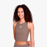 Top Saysky Combat Rib Crop W Taupe