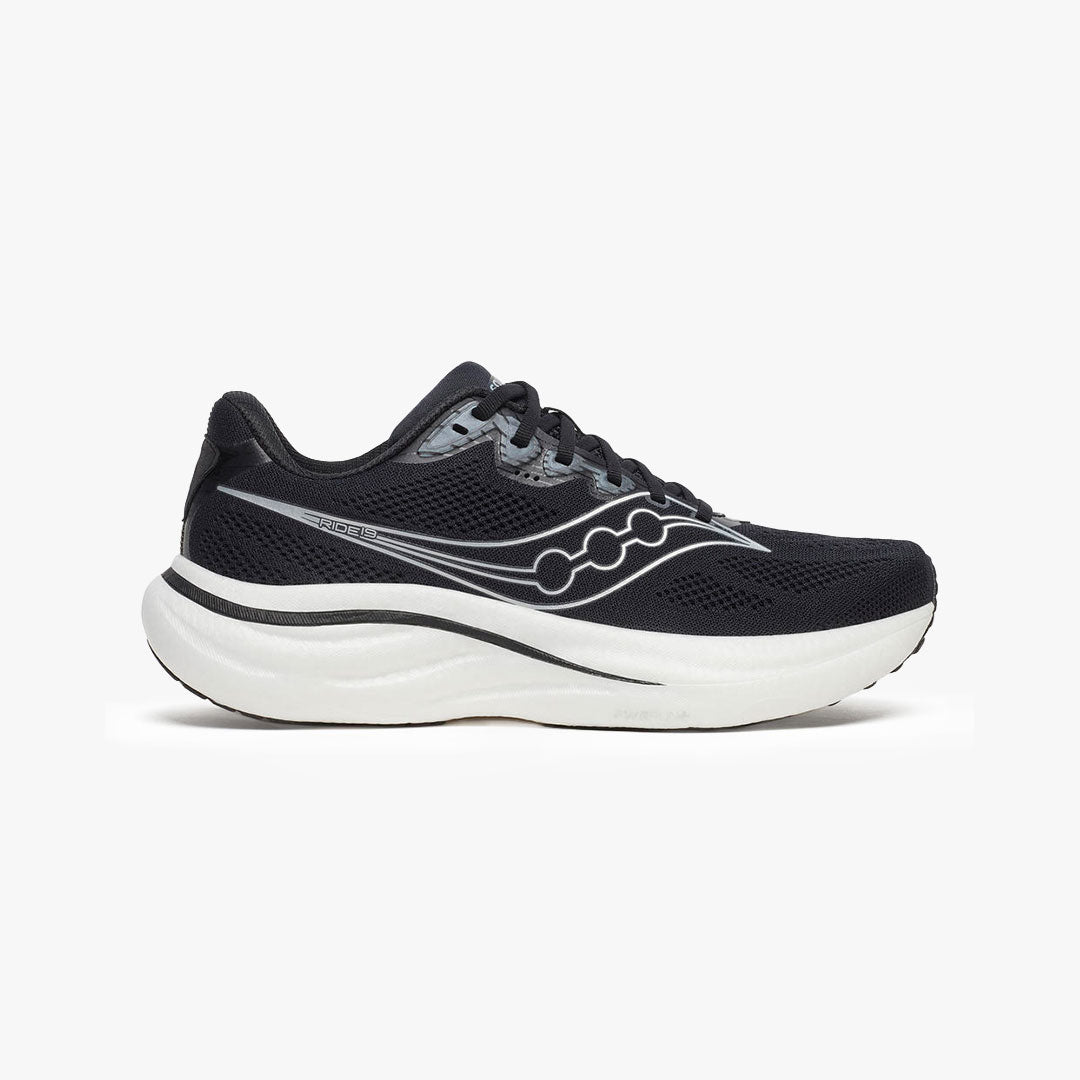 SAUCONY RIDE 19 BLACK/WHITE