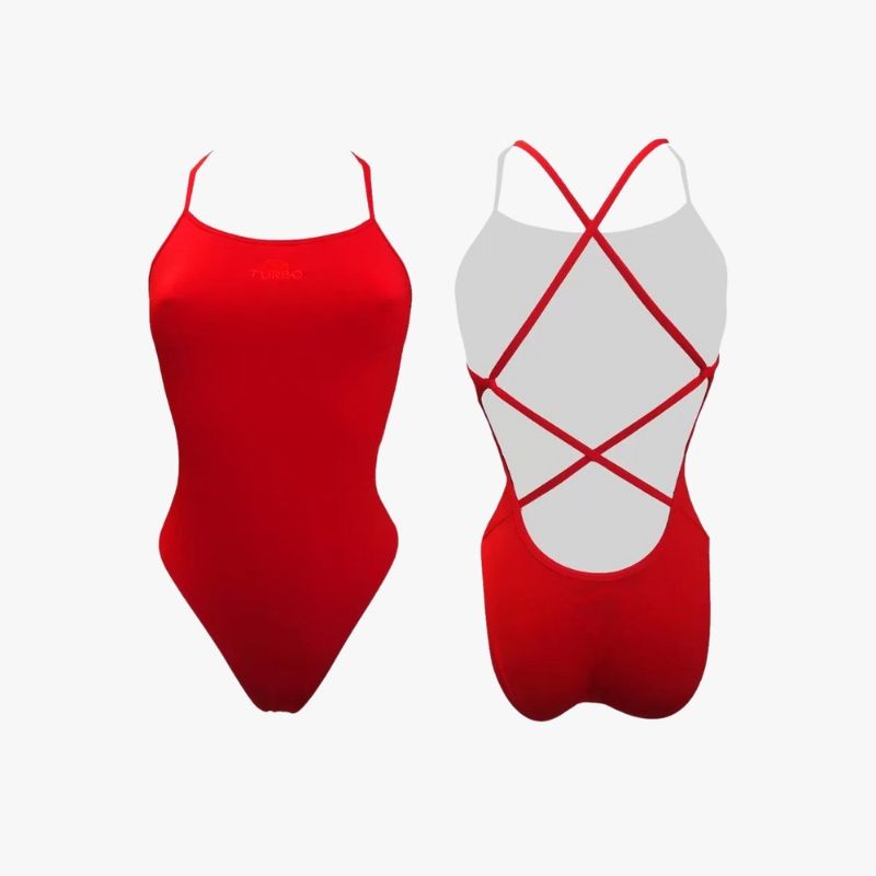 Bañador Turbo Patron Sirene Liso Rojo