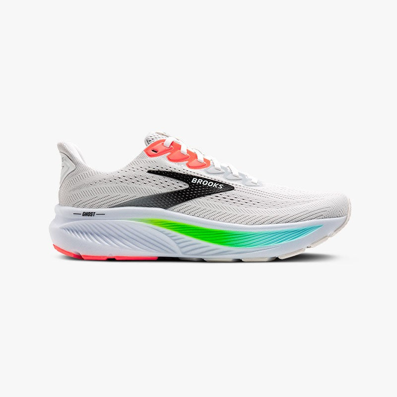 BROOKS GHOST 17 WHITE/PINK CLAY