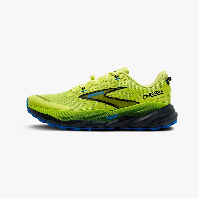 BROOOKS CASCADIA 19 SUNNY LIME/BLUE