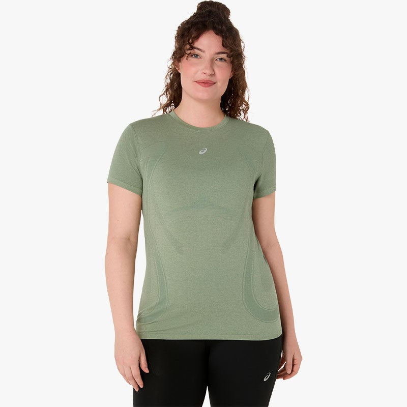CAMISETA ASICS ROAD SEAMLESS SS W WHISPER GREEN