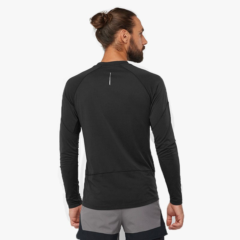 CAMISETA SALOMON CROSS RUN LS NEGRO