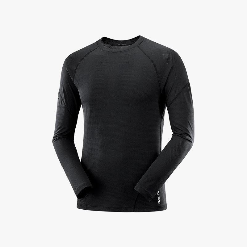 CAMISETA SALOMON CROSS RUN LS NEGRO
