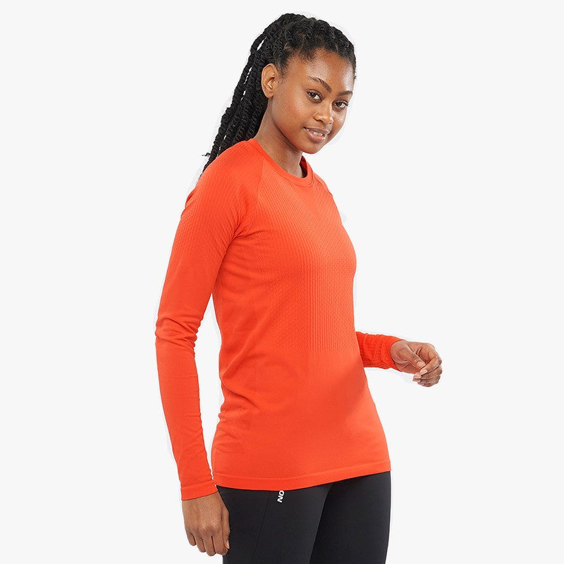 CAMISETA SALOMON SENSE LS W ROJO