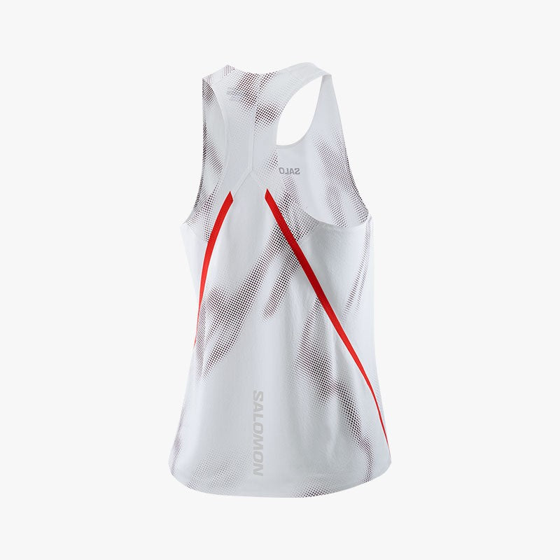 CAMISETA SALOMON S/LAB SPEED SINGLET W WHITE/ANDORRA