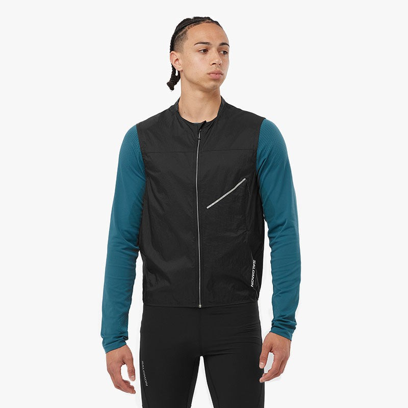 CHALECO SALOMON SENSE AERO WIND NEGRO