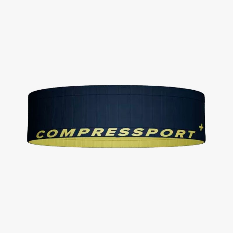 CINTURÓN COMPRESSPORT FREE BELT AZUL/AMARILLO