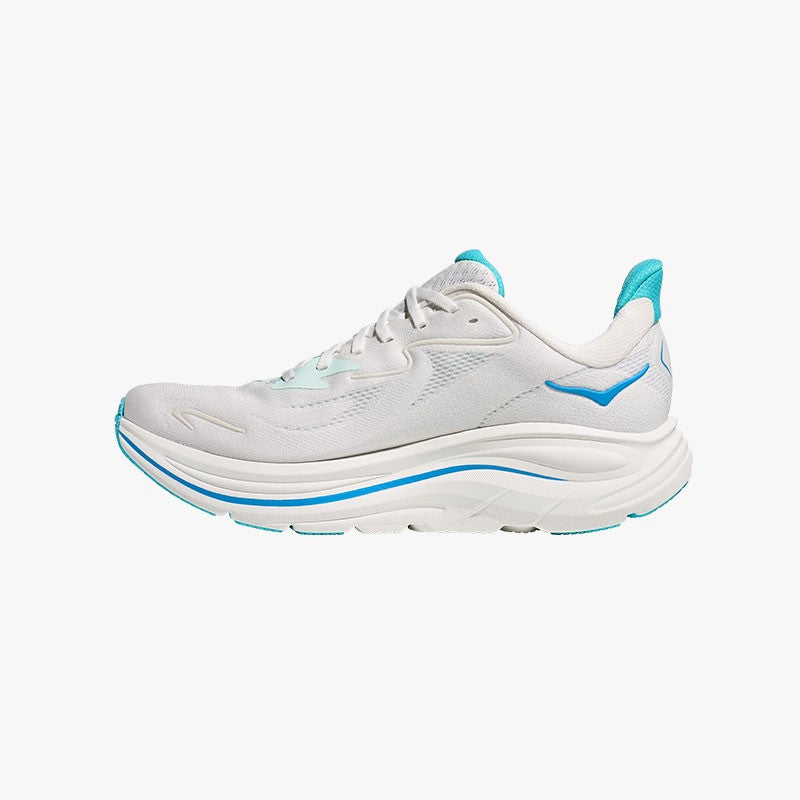 HOKA CLIFTON 10 WHITE/SKYWARD BLUE