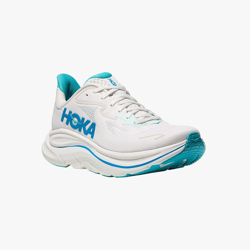 HOKA CLIFTON 10 WHITE/SKYWARD BLUE