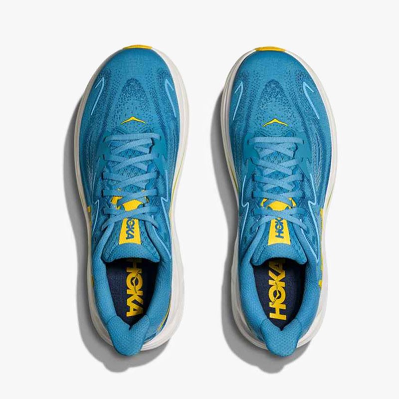 HOKA CLIFTON 10 WIDE ALPINE BLUE/FOGGY