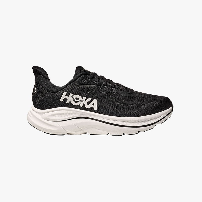 HOKA CLIFTON 10 WIDE BLACK/WHITE