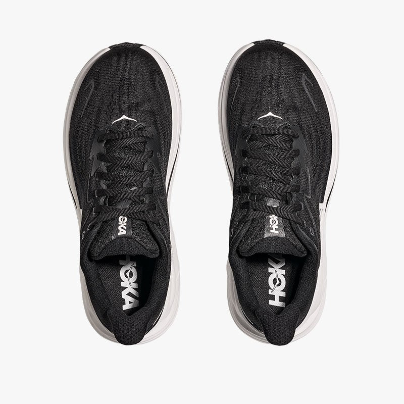 HOKA CLIFTON 10 WIDE BLACK/WHITE