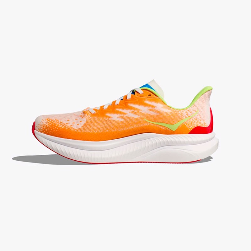 HOKA MACH 6 WHITE/SOLAR FLARE