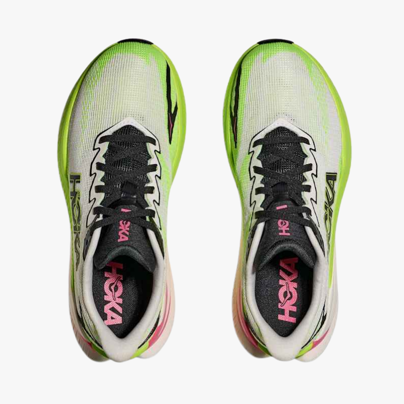 HOKA MACH X 3 W WHITE/NEON LIME