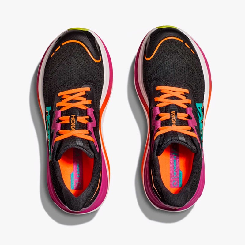 HOKA SKYWARD X BLACK/ELECTRIC AQUA