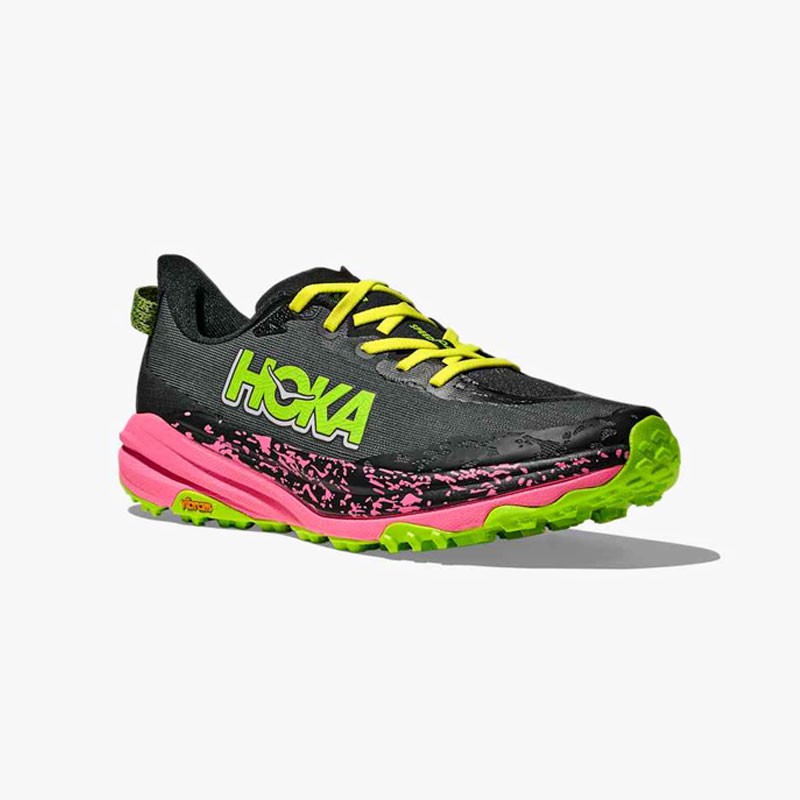 HOKA SPEEDGOAT 6 BLACK/NEON