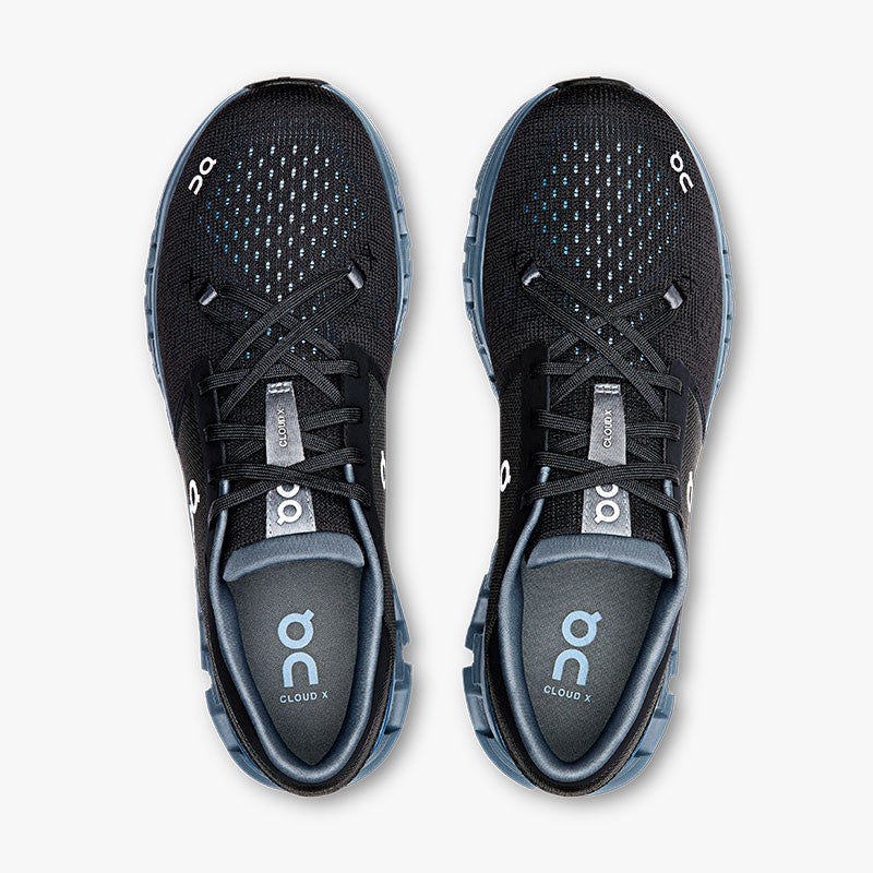 ON CLOUD X 4 BLACK/CHAMBRAY