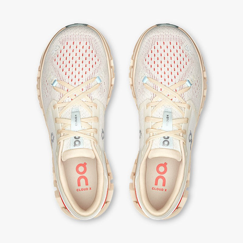 On Cloud X 4 W Ivory/Salmon