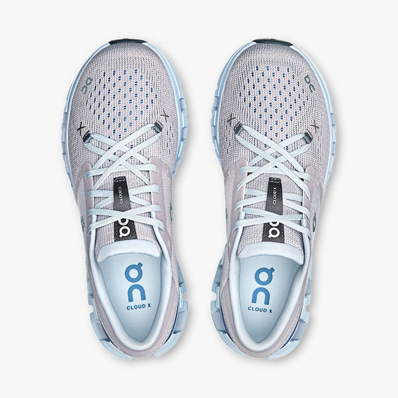 ON CLOUD X 4 W SILVER/CHAMBRAY