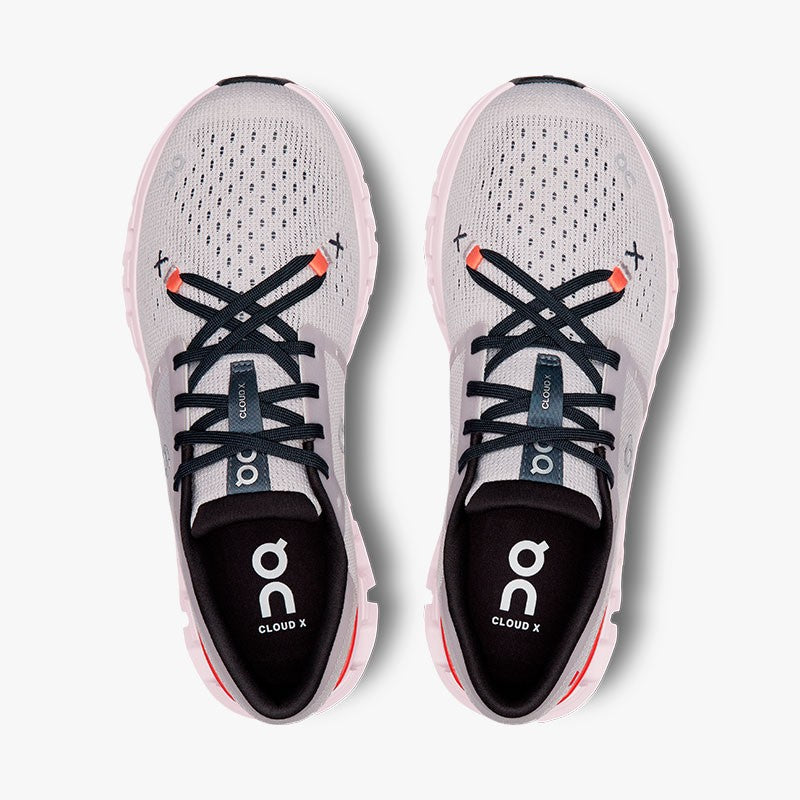 ON CLOUD X 4 W SILVER/FLAME