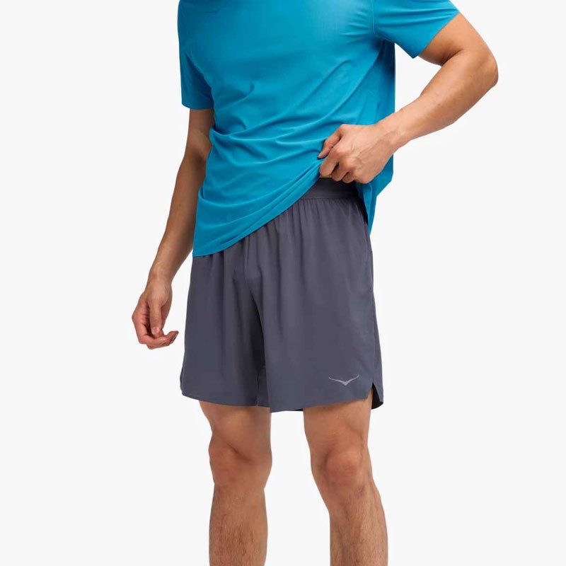 PANTALÓN HOKA GLIDE 7 SHORT 2IN1 GREY
