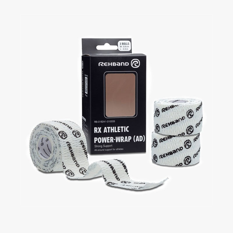 RX ATHLETIC POWER-WRAP REHBAND 38MM WHITE
