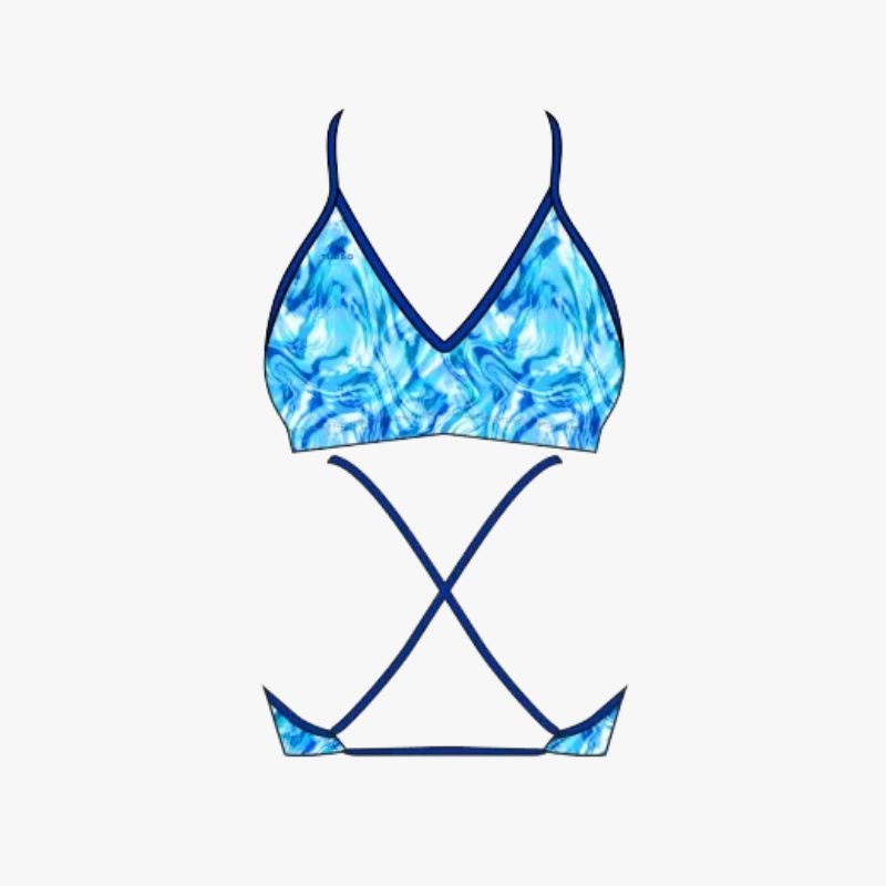 TOP BIKINI TURBO MARBLE BLUE